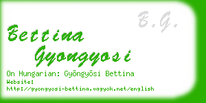 bettina gyongyosi business card